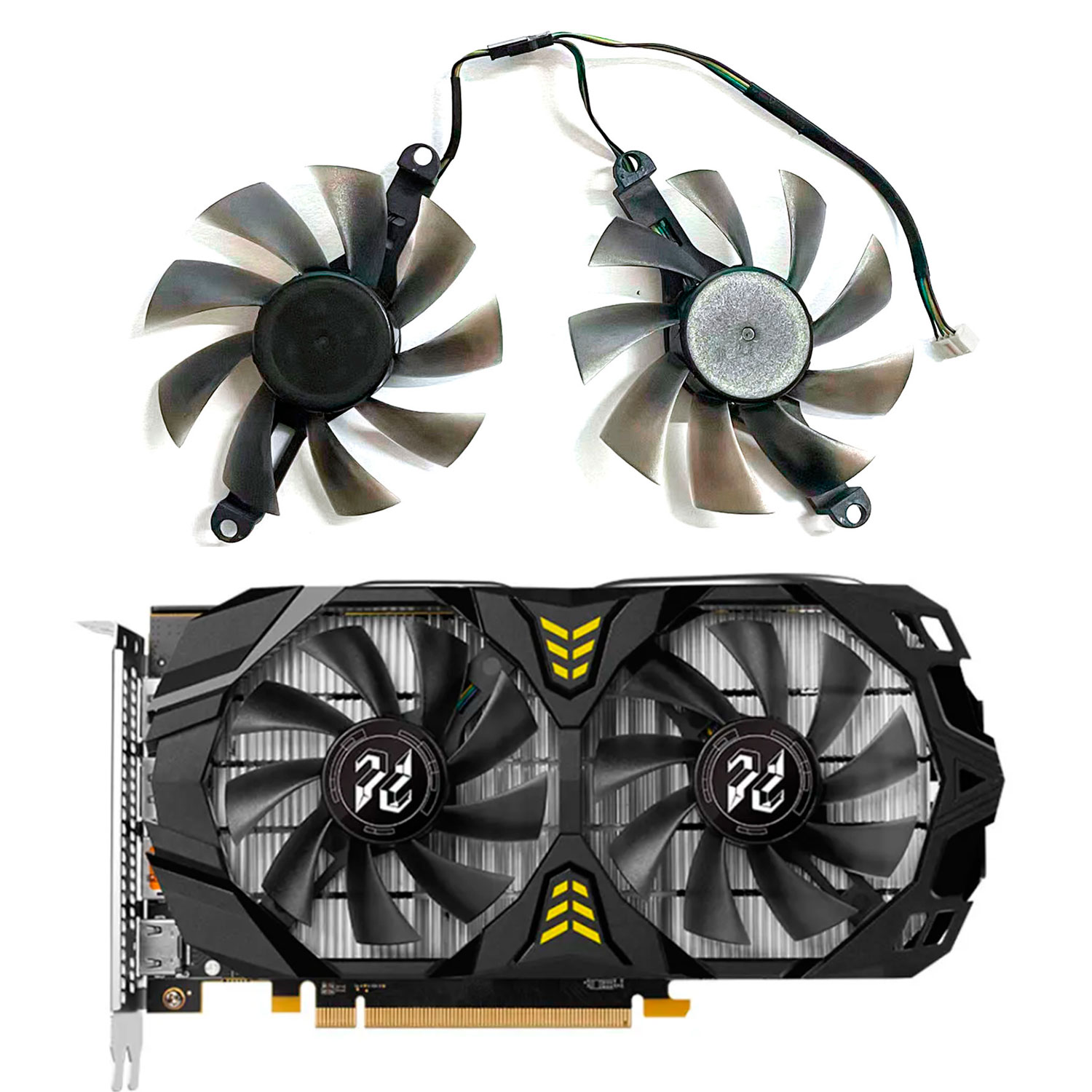 Kipas GPU Baru 4PIN 85MM 75MM, - Rx 580 8Gb 2048Sp Gpu ulasan dan harga